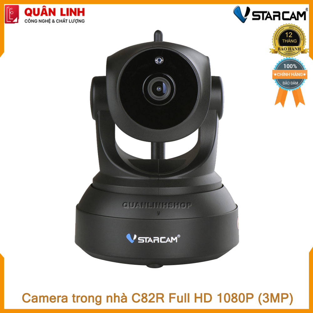 Camera giám sát ip wifi hồng ngoại ban đêm vstarcam c82r full hd 1080p 3mp, bảo hành 12 tháng