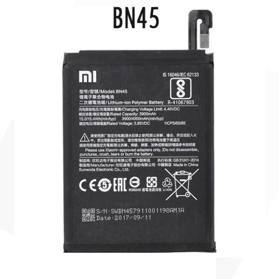 Pin xiaomi bn45 / redmi note 5 pro / 4000mah