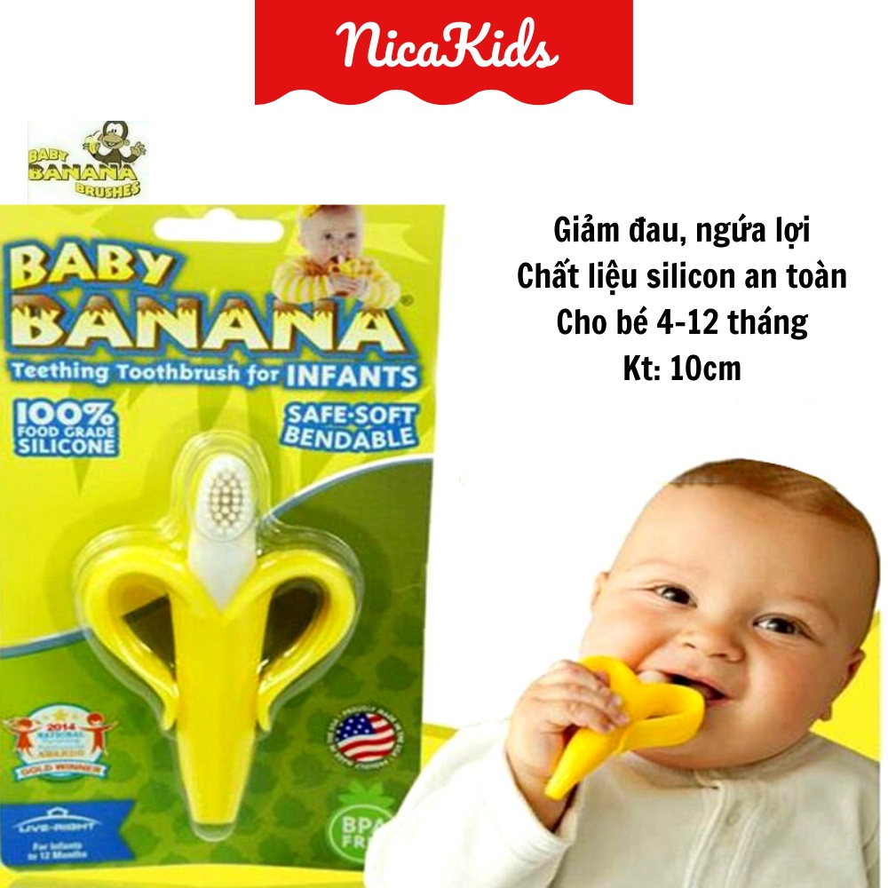 Gặm Nướu Và Bàn Chải 2 Trong 1 Hình Chuối