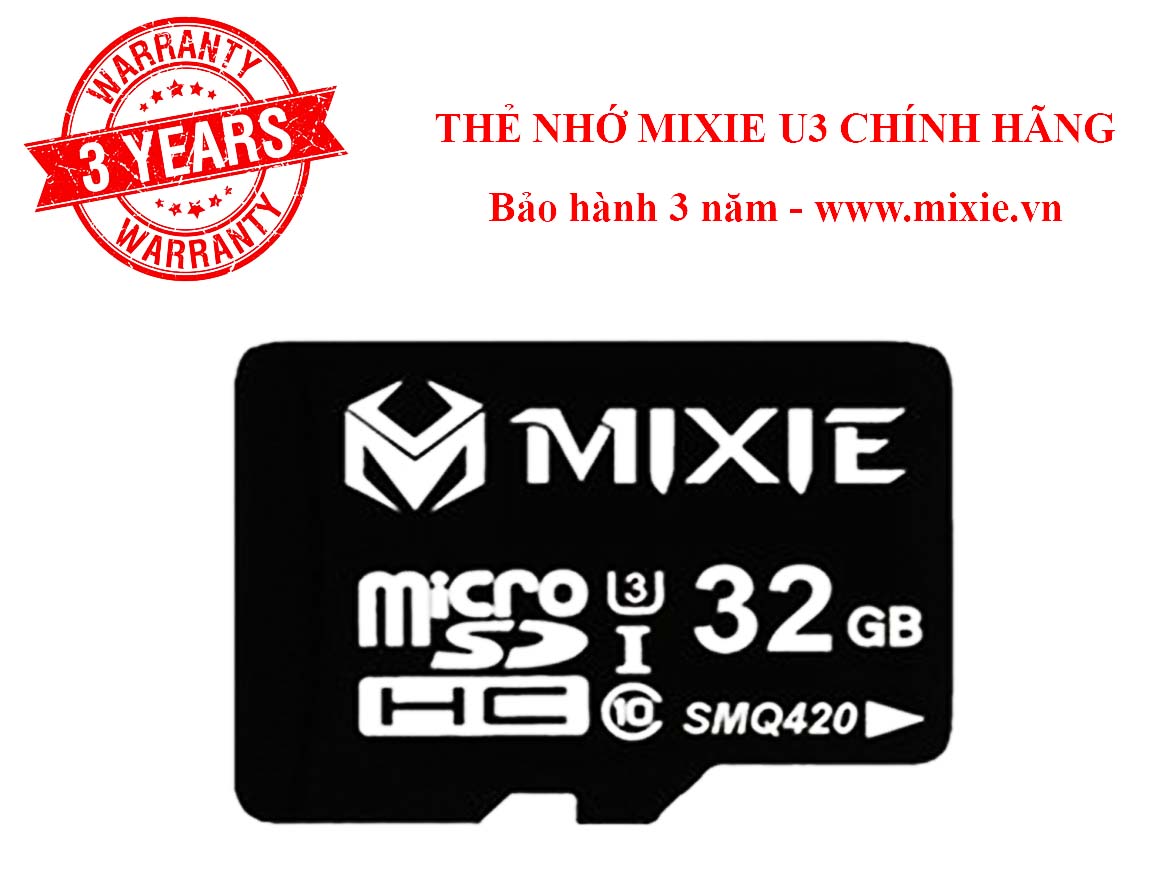 [BÁN CHẠY] Thẻ nhớ MIXIE 32G - U3 chuẩn 95M/70M - Bảo hành 3 Năm.