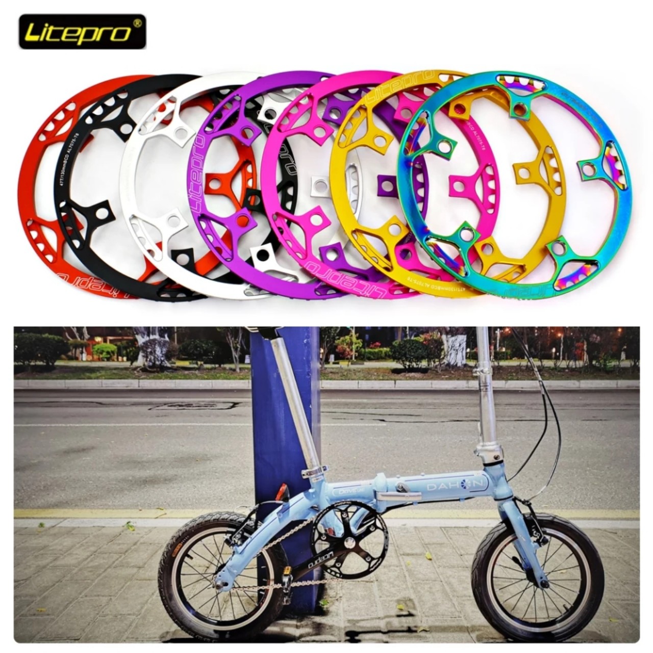 Đĩa rời xe đạp litepro 53t/56t/58t