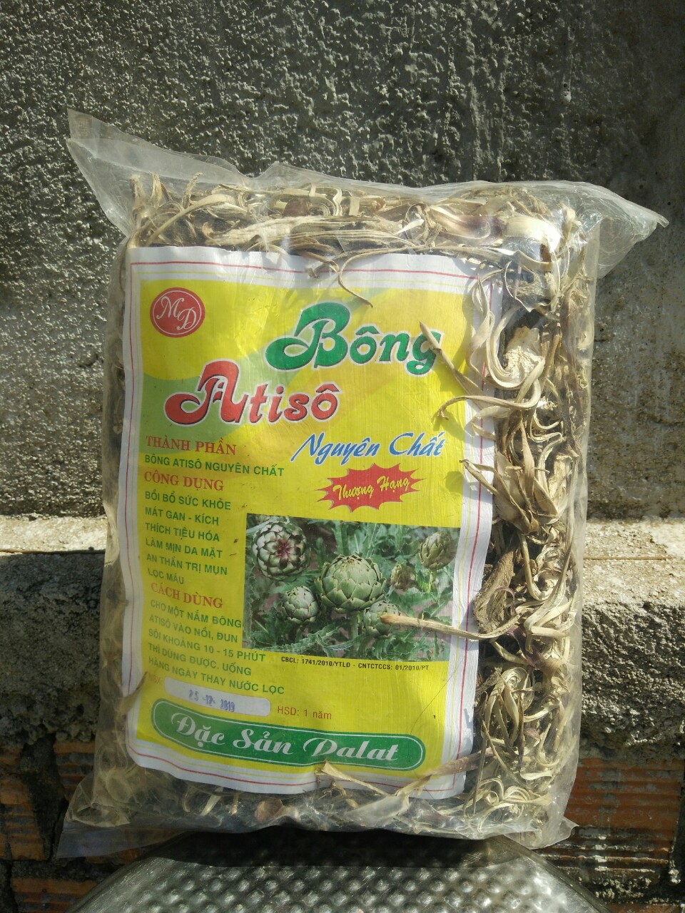 [FREESHIP 15K CHO ĐƠN 29K]Bông atisô khô Mangline Farm Đà Lạt nguyên chất loại 2, 1kg gồm bông, thân, rễ đồ uống thanh nhiệt giải độc gan