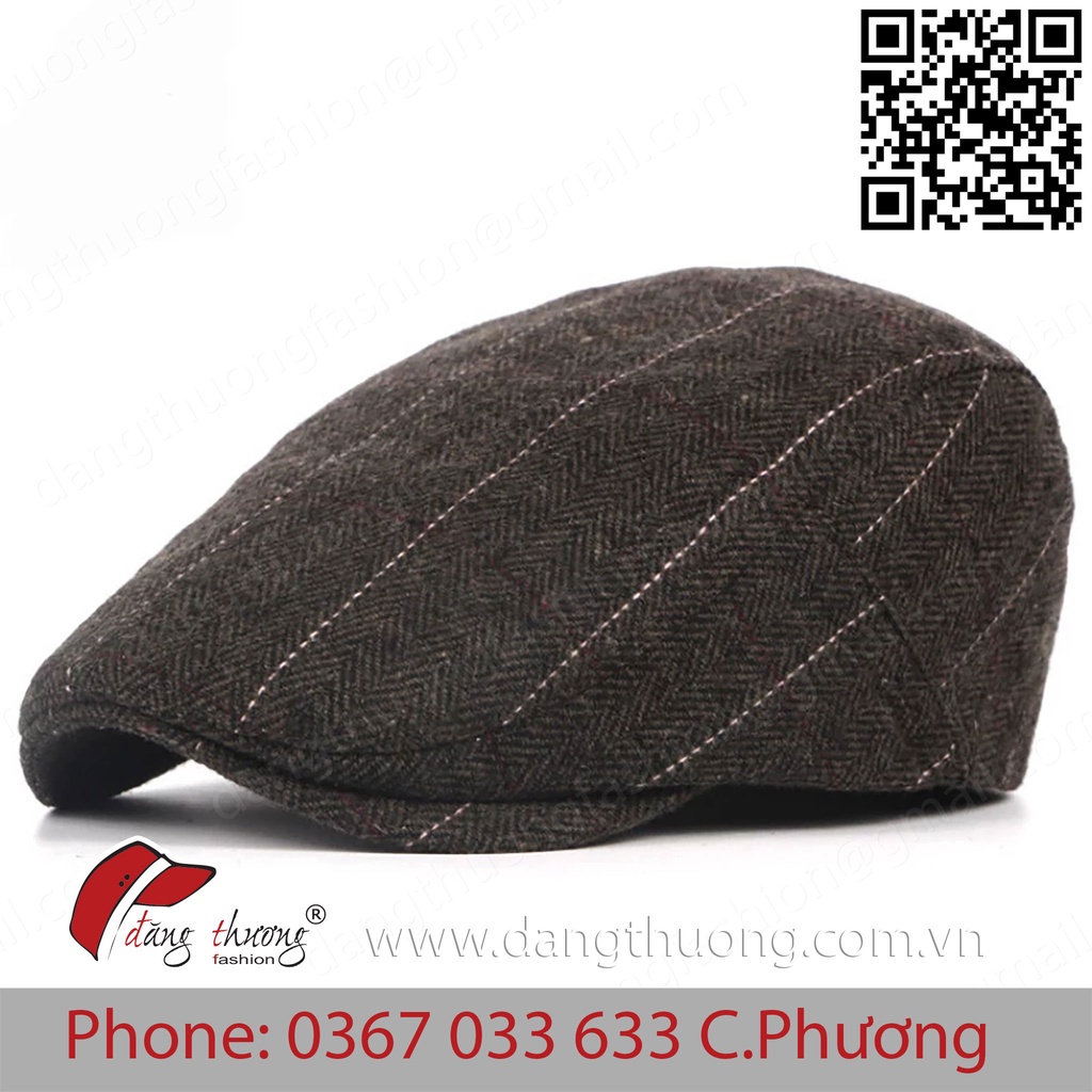 Mũ nồi nam bere beret nỉ dạ cho người trung niên, cao tuổi phong cách cổ điển vintage
