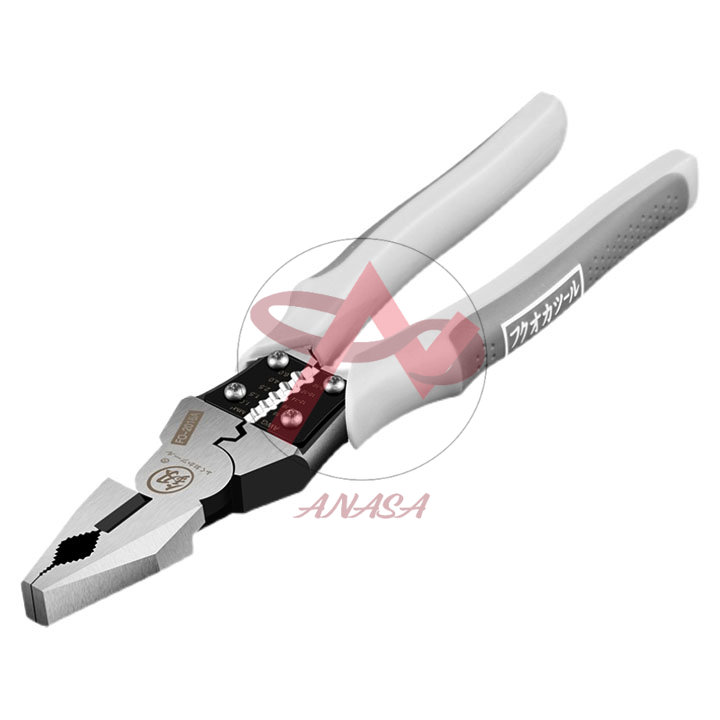 Kìm Điện Đa Năng Cao Cấp 5 Trong 1 FO-2016A 8 Inch/220mm (Kẹp-Cắt-Uốn-Bấm-Tuốt Dây)