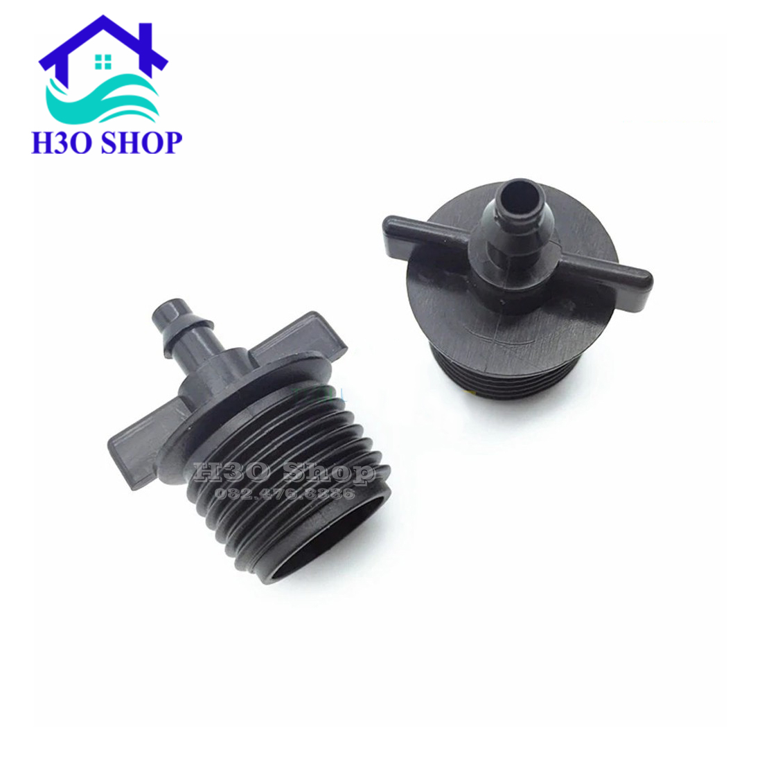 Đầu nối giảm ren 21mm ra ống tưới 6mm, đầu chuyển ống tưới