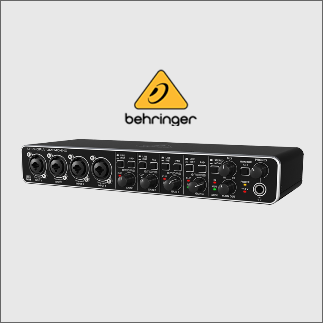 Behringer u-phoria umc404hd - sound card thu âm 4 cổng chuyên nghiệp