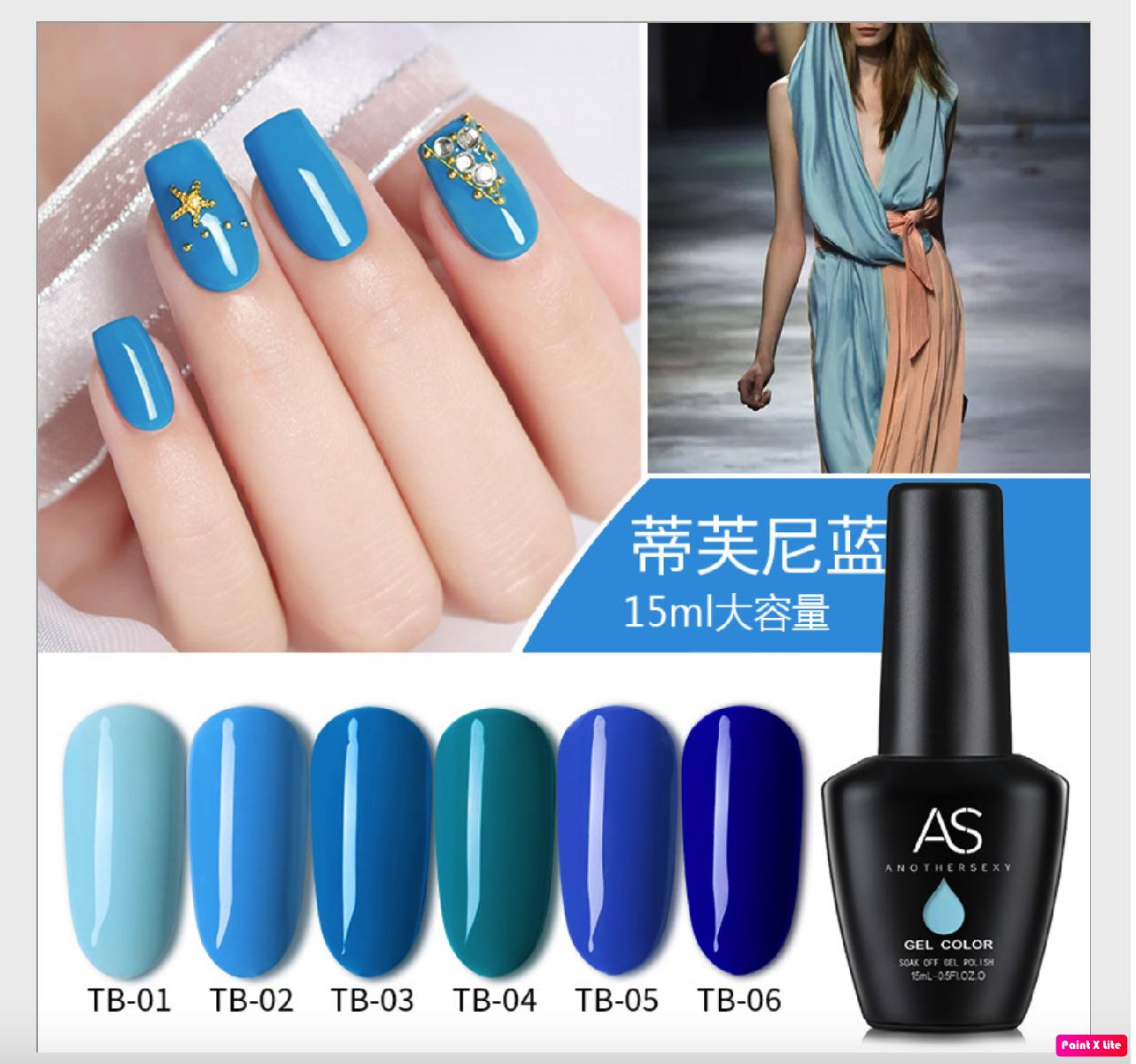 Sơn gel as chai đen mã tb 15ml