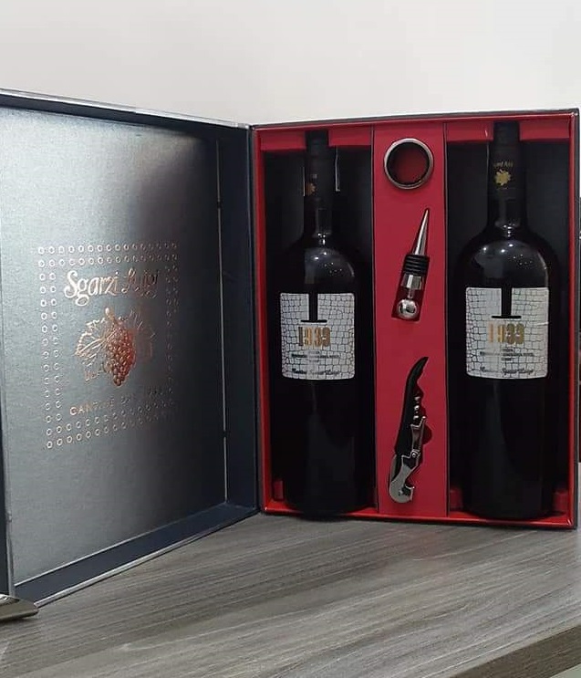 Set quà tặng hộp 2 chai vang ý 1933 rosso-hộp pk