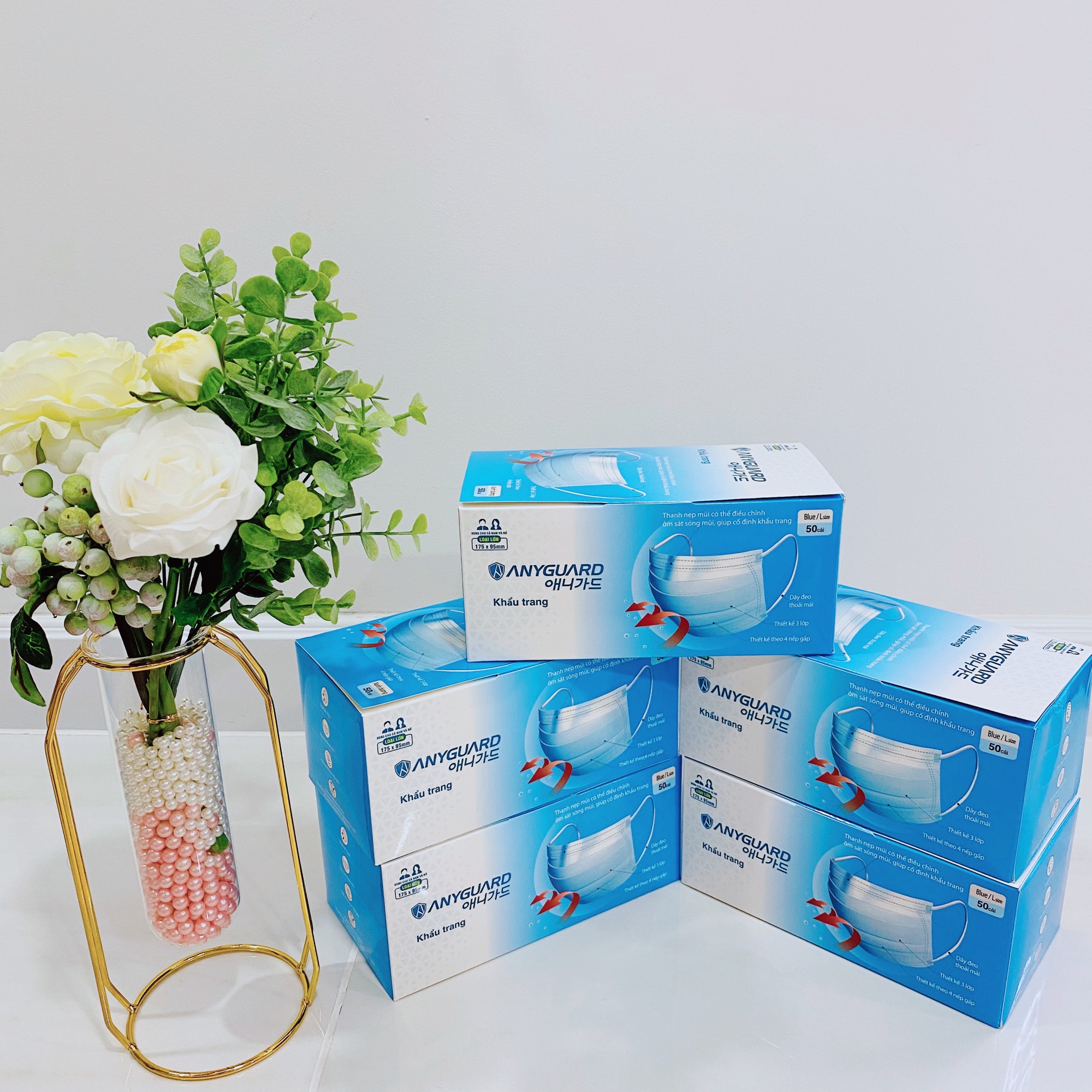 ❤️❤️❤️ Khẩu trang y tế người lớn Anyguard hộp 50 cái