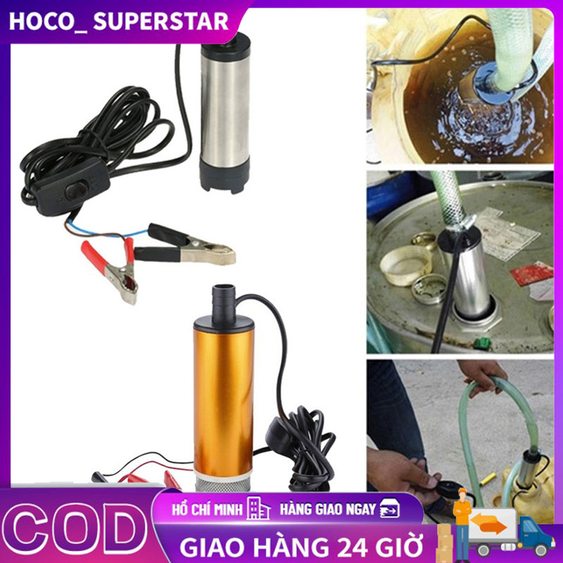 Máy bơm chìm bơm dầu nước mini 12V - 24V - 220V