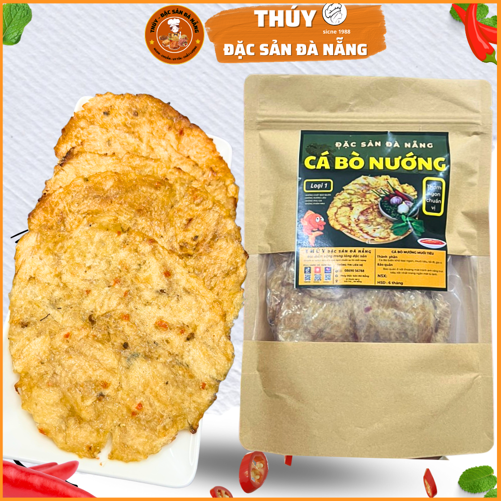 Cá bò nướng gia vị ăn liền túi 250gr đặc sản đà nẵng ngon chuẩn vị làm quà nhà thúy đặc sản đà nẵng