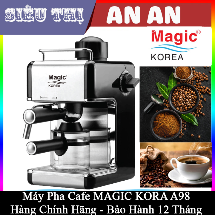 Máy pha cà phê MAGIC KOREA A89 công suất 800w Hàn Quốc bảo hành 12 tháng