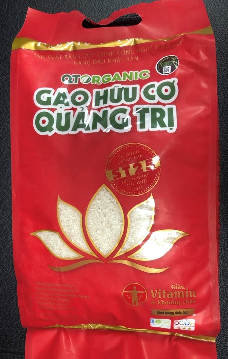 GẠO HỮU CƠ QUẢNG TRỊ GIỐNG ST25-GIỐNG GẠO NGON NHẤT THẾ GIỚI 2019-TÚI 5 KG