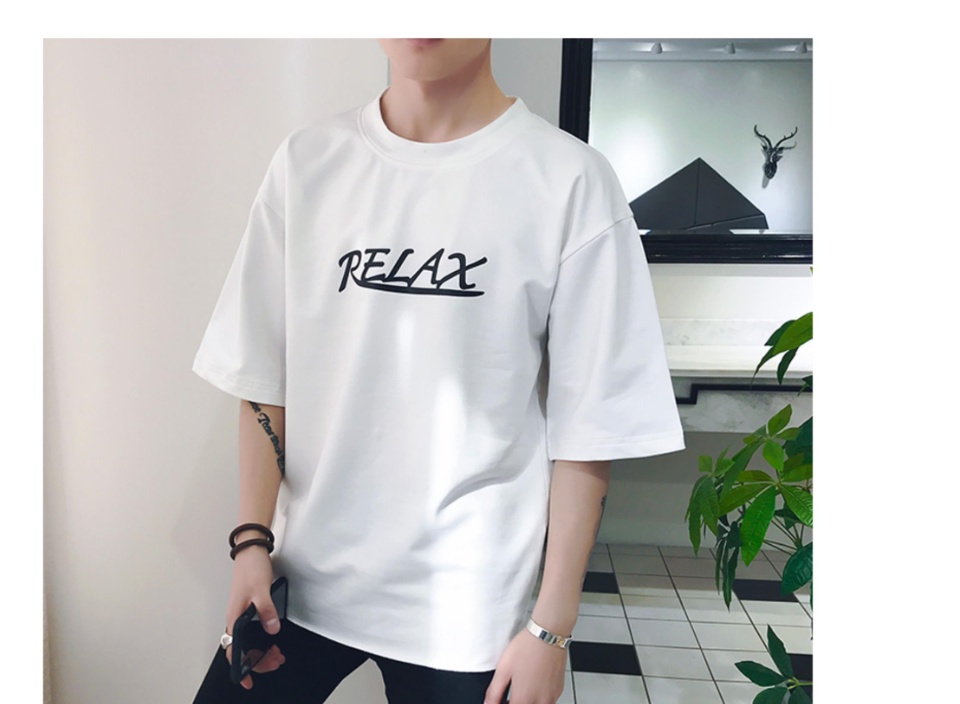 [HCM]Áo thun tay lỡ cao cấp Relax cao cấp form rộng in nhiệt bền màu (One Size - Gian Hàng Chính Hãng)