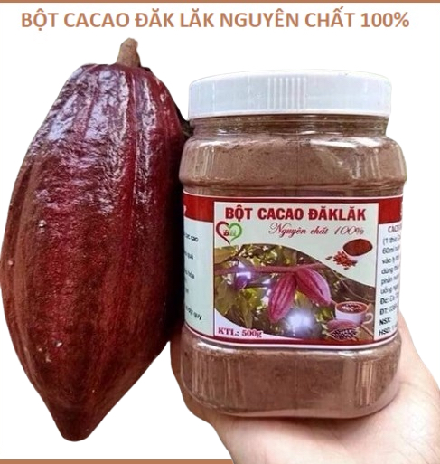 500gram bột ca cao dak lak nguyên chất 100%