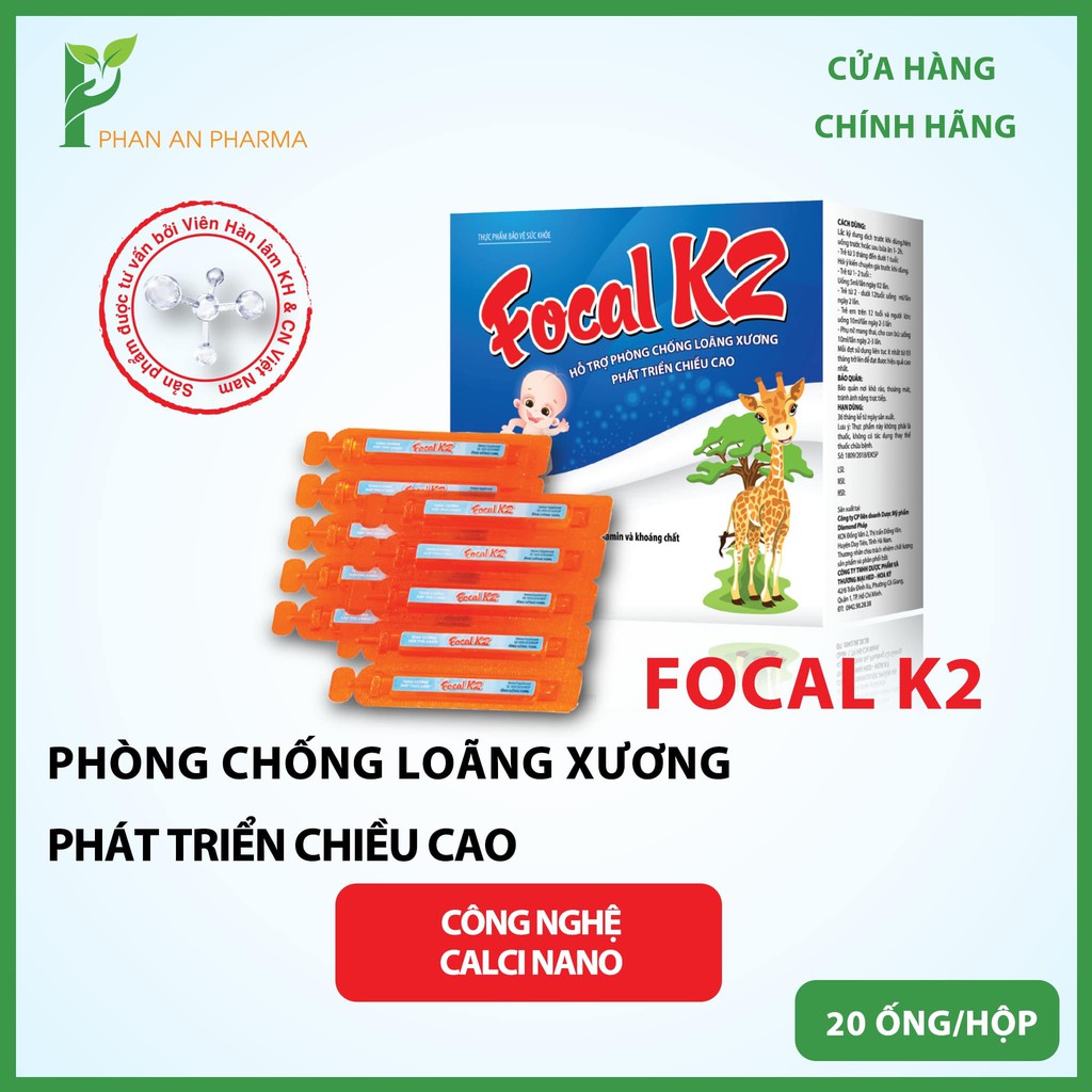 Focal K2 hỗ trợ phòng chống loãng xương Focal K2 tăng trưởng chiều cao CN09