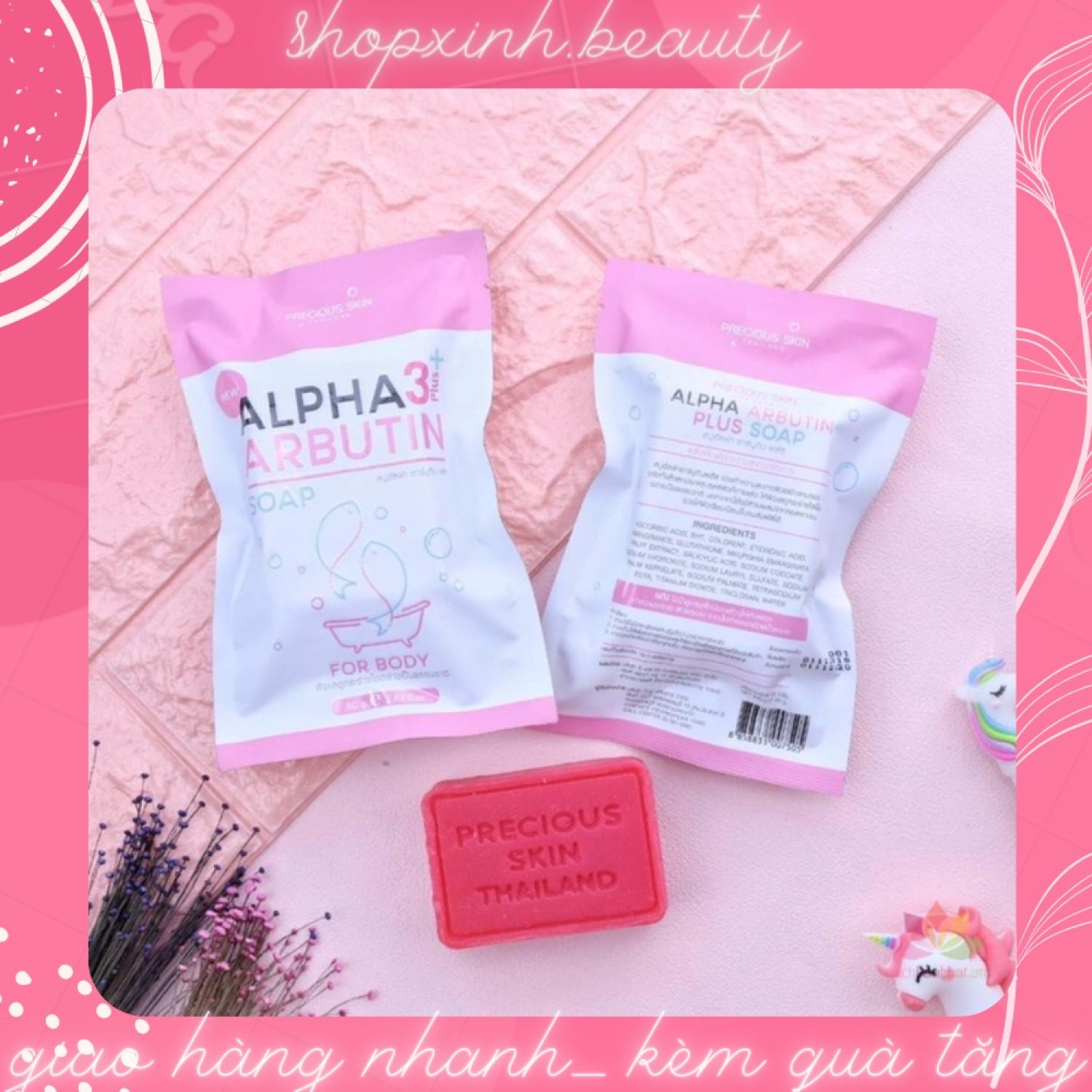 Xà Phòng Kích Trắng Alpha Arbutin Collagen Soap Thái Lan