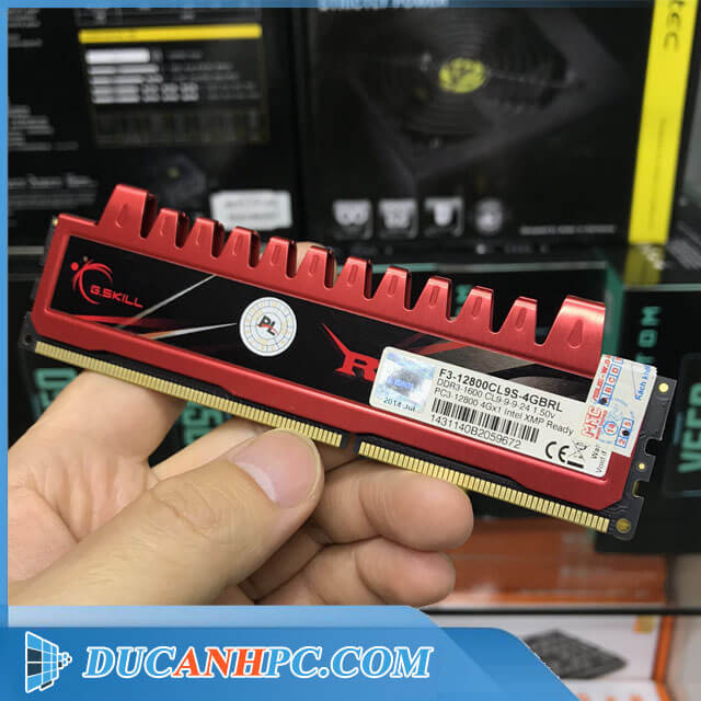 Ram ddr3 4gb g.skill ripjaws buss 1600 - tản nhiệt thép bus - bảo hành 3 tháng