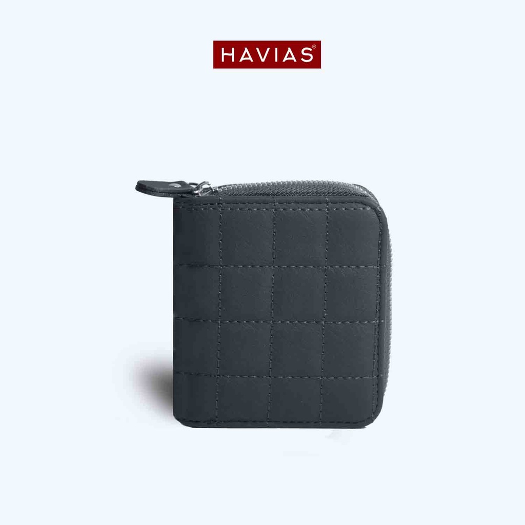 SQUARE HAVIAS ví đựng tiền thiết kế sang trọng da bò Nappa thật 100%