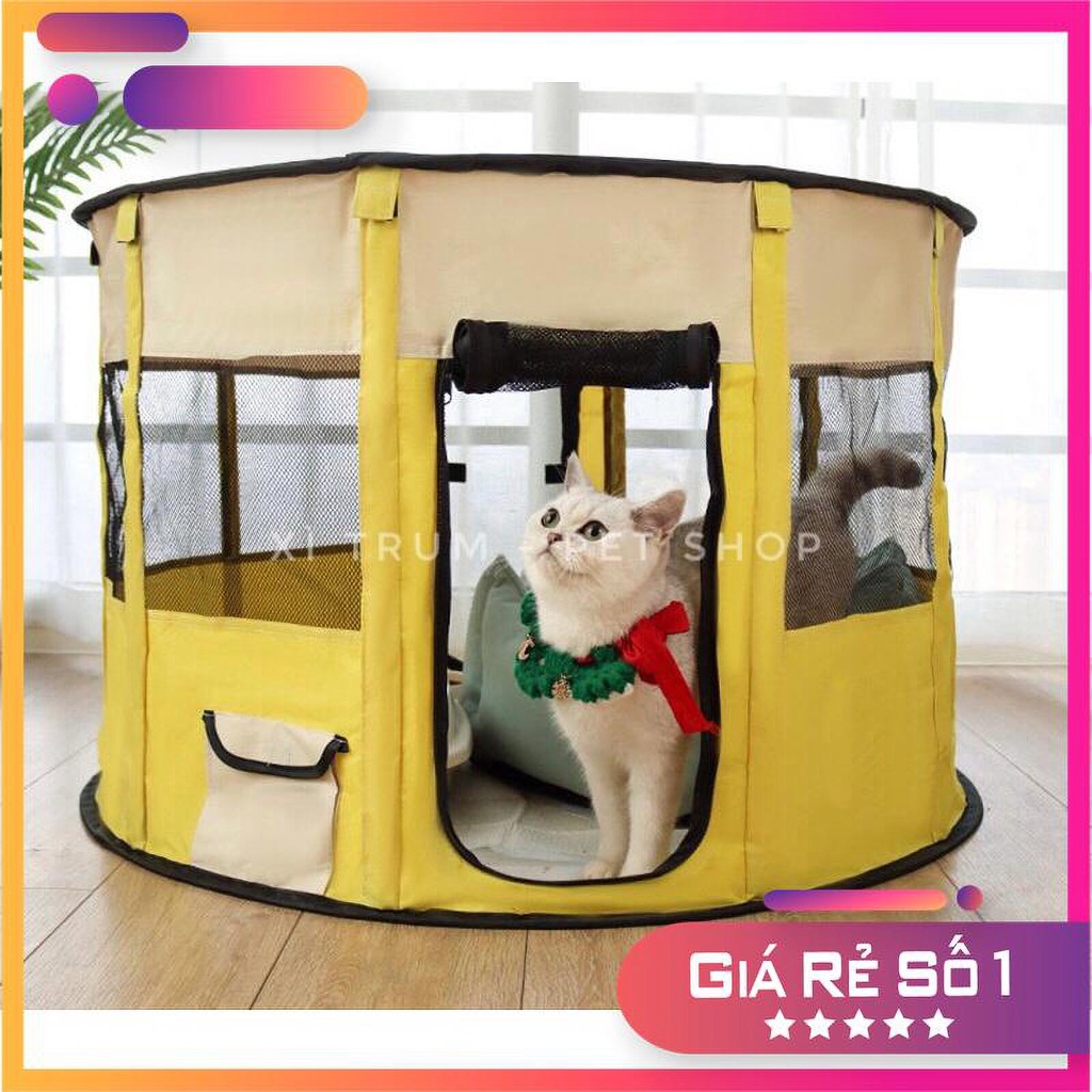 LỒNG CHUỒNG QUÂY, Ổ ĐẺ BẰNG VẢI CHO CHÓ MÈO BẦU, MÈO CON, CÓ THỂ XẾP GỌN, TIỆN DỤNG (FULL SIZE)