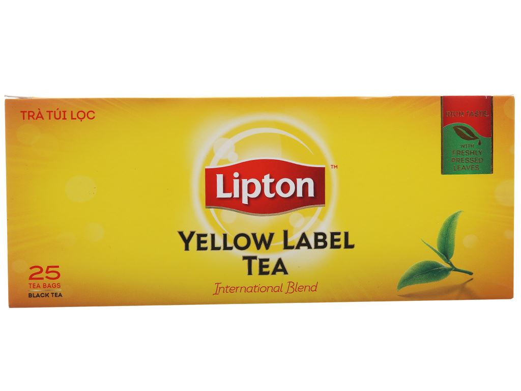 Trà đen túi lọc Lipton nhãn vàng hộp 50g - Tạp hóa Bát Muội