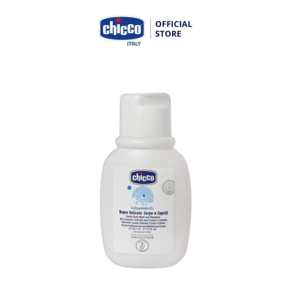 Sữa tắm gội chiết xuất Yến mạch 0M Chicco - Chai du lịch 50ml