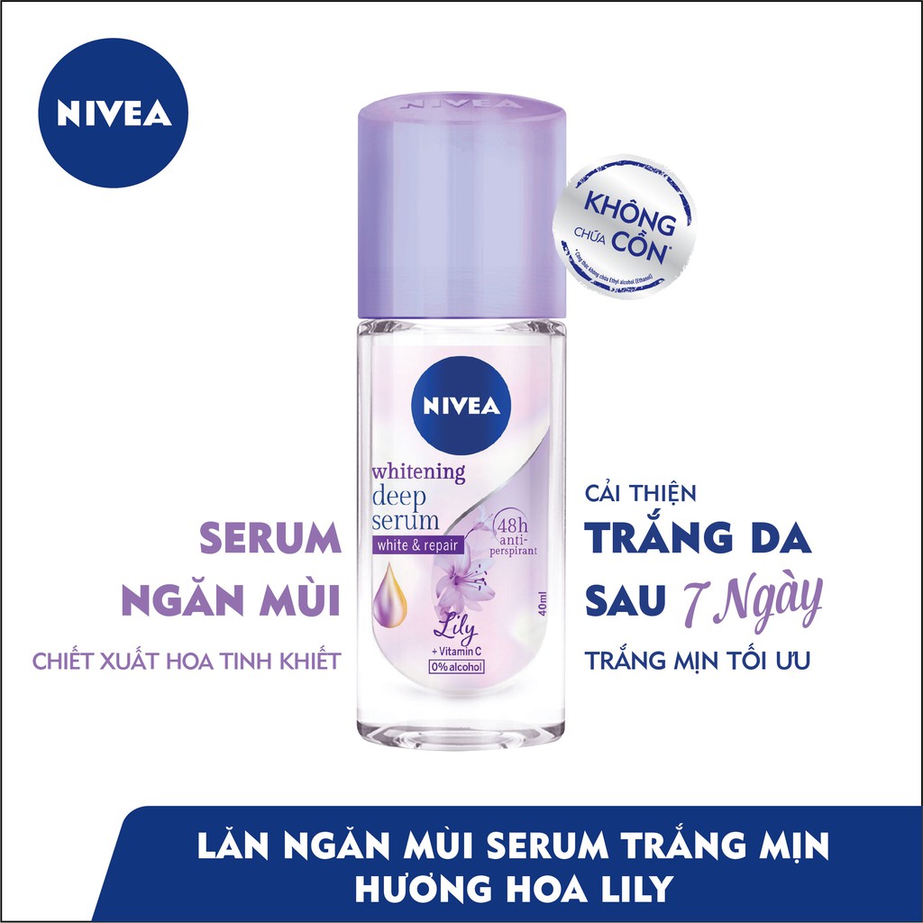 Lăn Khử Mùi Nivea Whitening Deep Serum Lily