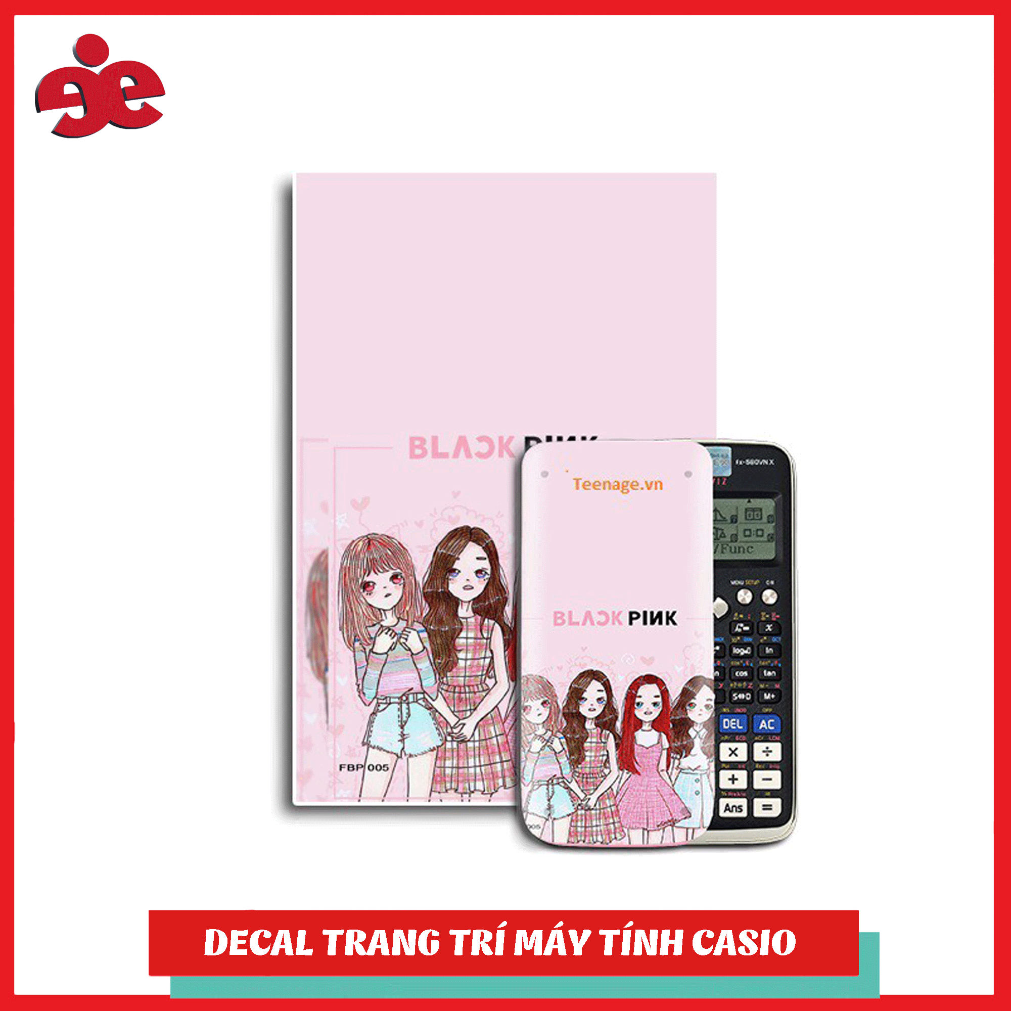 Decal trang trí máy tính Casio/Vinacal Nhóm BlackPink 005