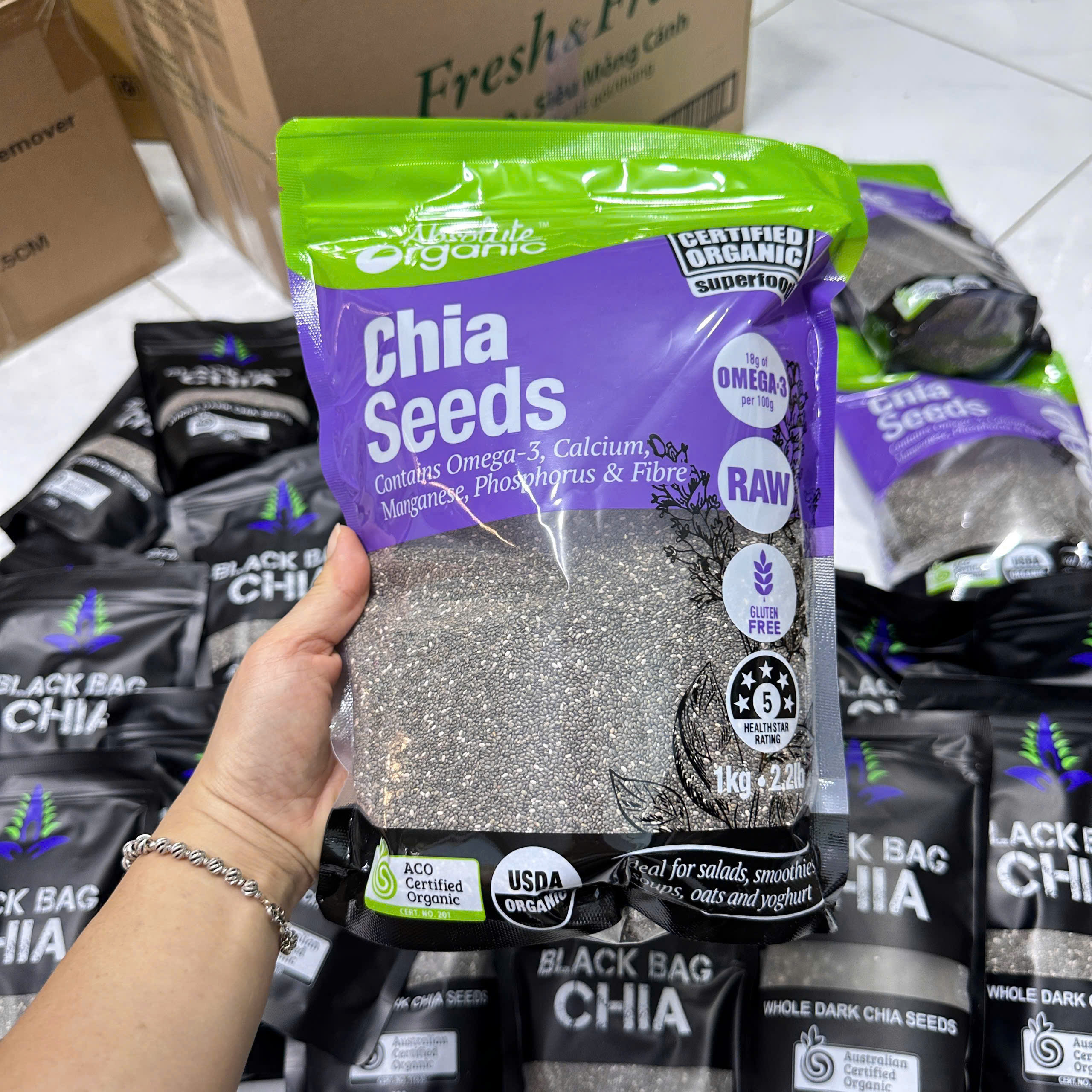 Hạt Chia Úc Organic - Chia Seed Túi 1kg