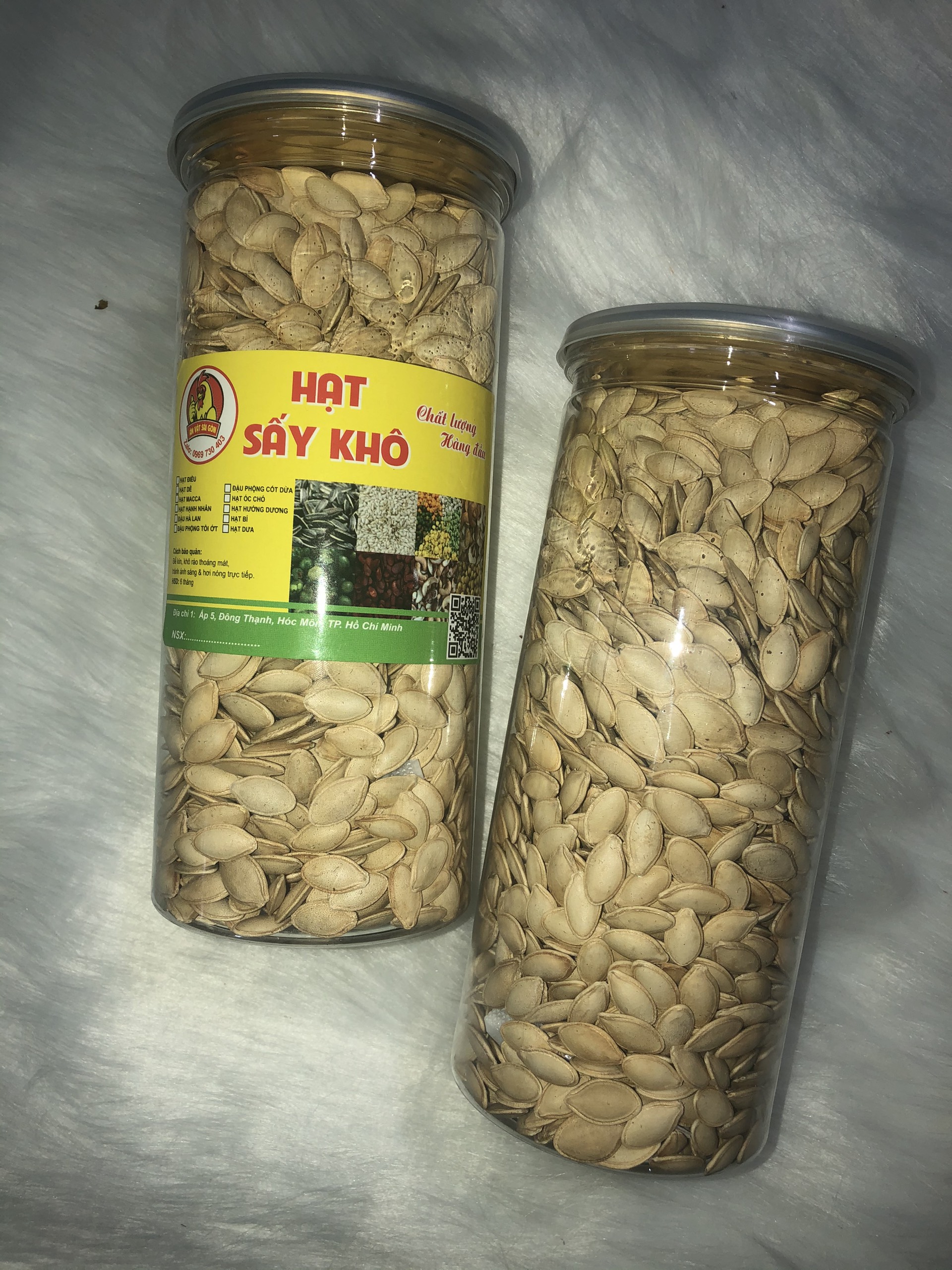 Combo 1kg hạt bí 2 hũ