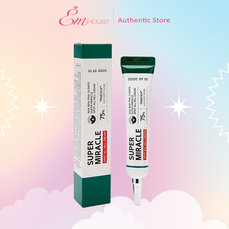 Some by mi kem giảm mụn super miracle spot all kill cream 30ml