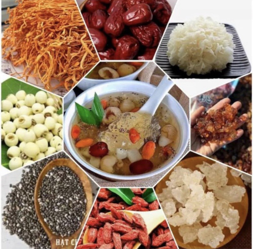 Nguyên liệu nấu chè dưỡng nhan 13 vị - mỗi bịch 400g - 3setche