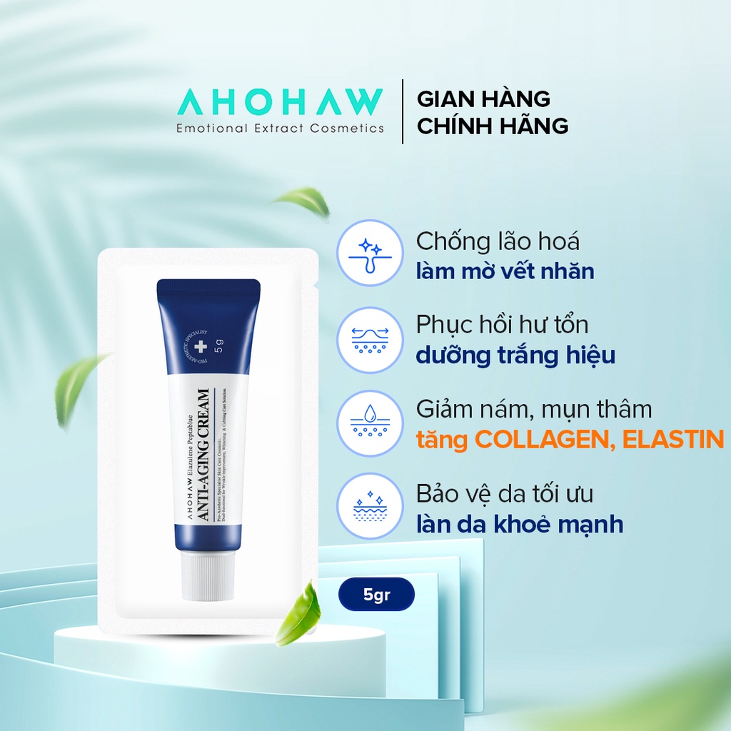 Gói  Sample kem dưỡng Ahohaw Anti Aging Cream 5g Chuẩn Hãng