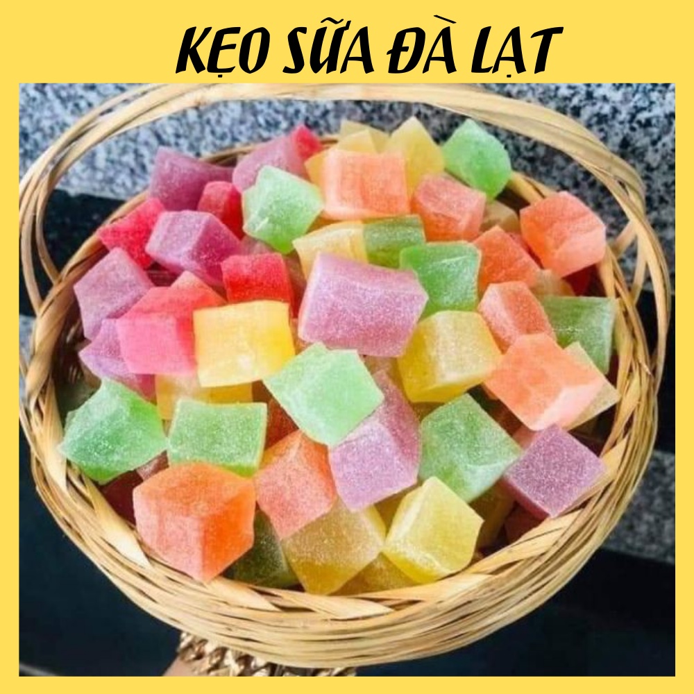 500GR KẸO DẺO SỮA TRÁI CÂY THẬP CẨM SIÊU NGON - TÚI ZIP 500G