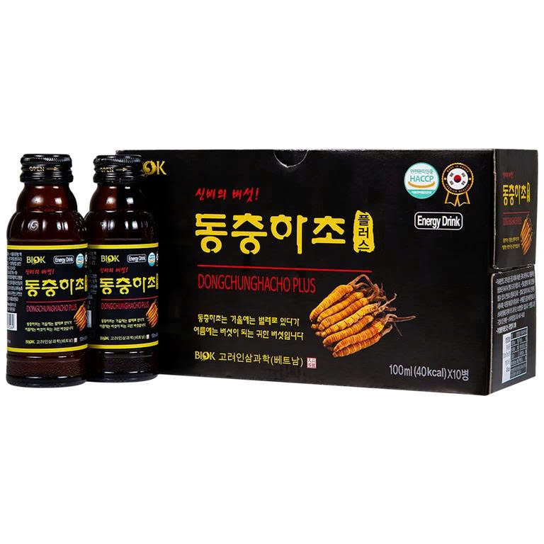 [SALE SỐC] Nước Đông Trùng Hạ Thảo Dongchunghacho Plus Biok (10 chai x 100ml)