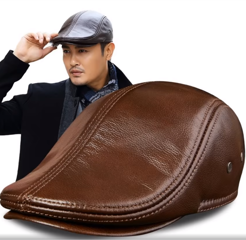 Mũ beret mũ nồi 100% da bò