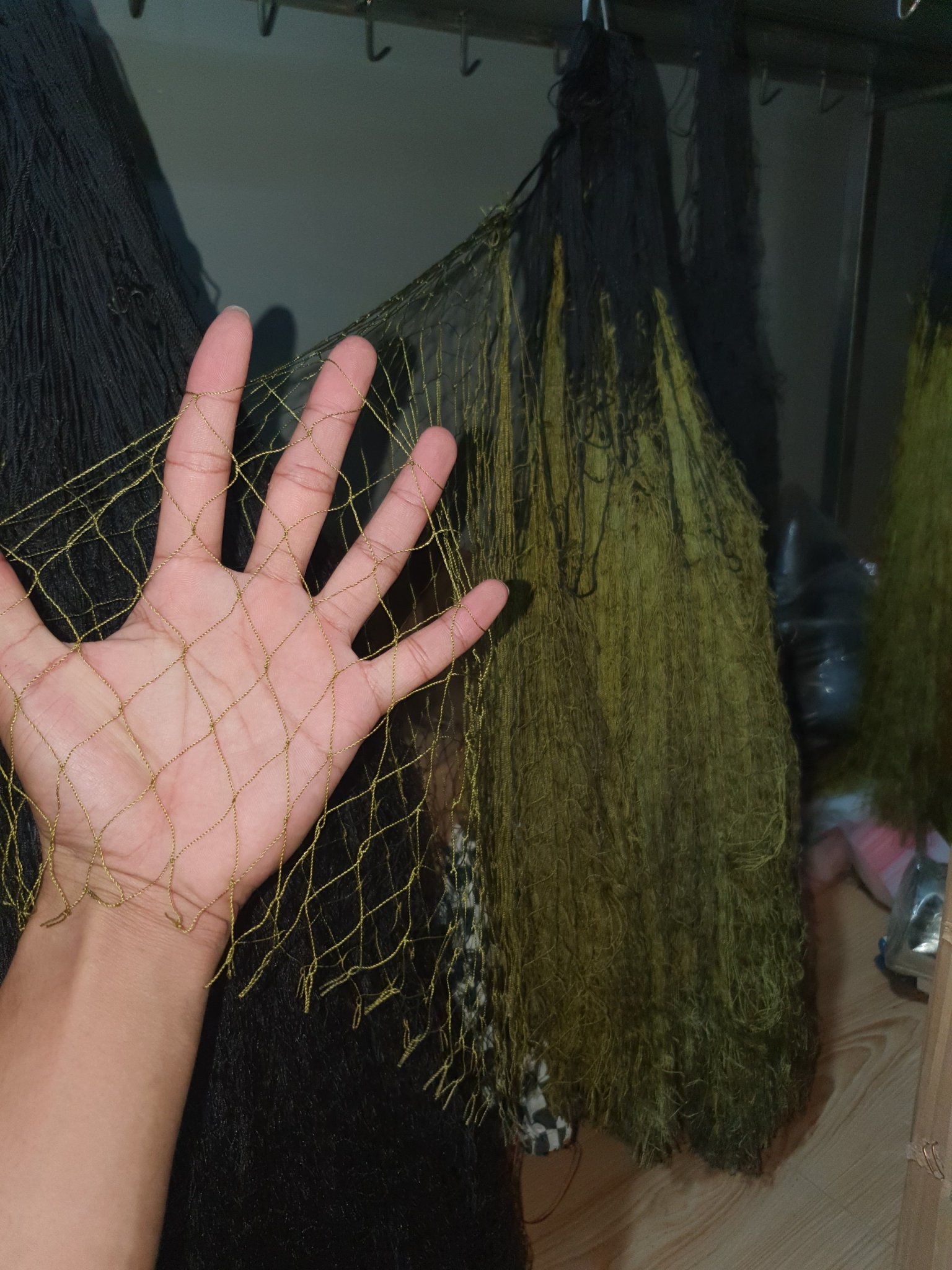 Lưới bẫy rắn lỗ 5 phân bẫy rắn từ 2kg tới 4kg đã nhuộm màu tàng hình và làm ngon lành về chỉ sử dụng ( 13 mét 1 tay )