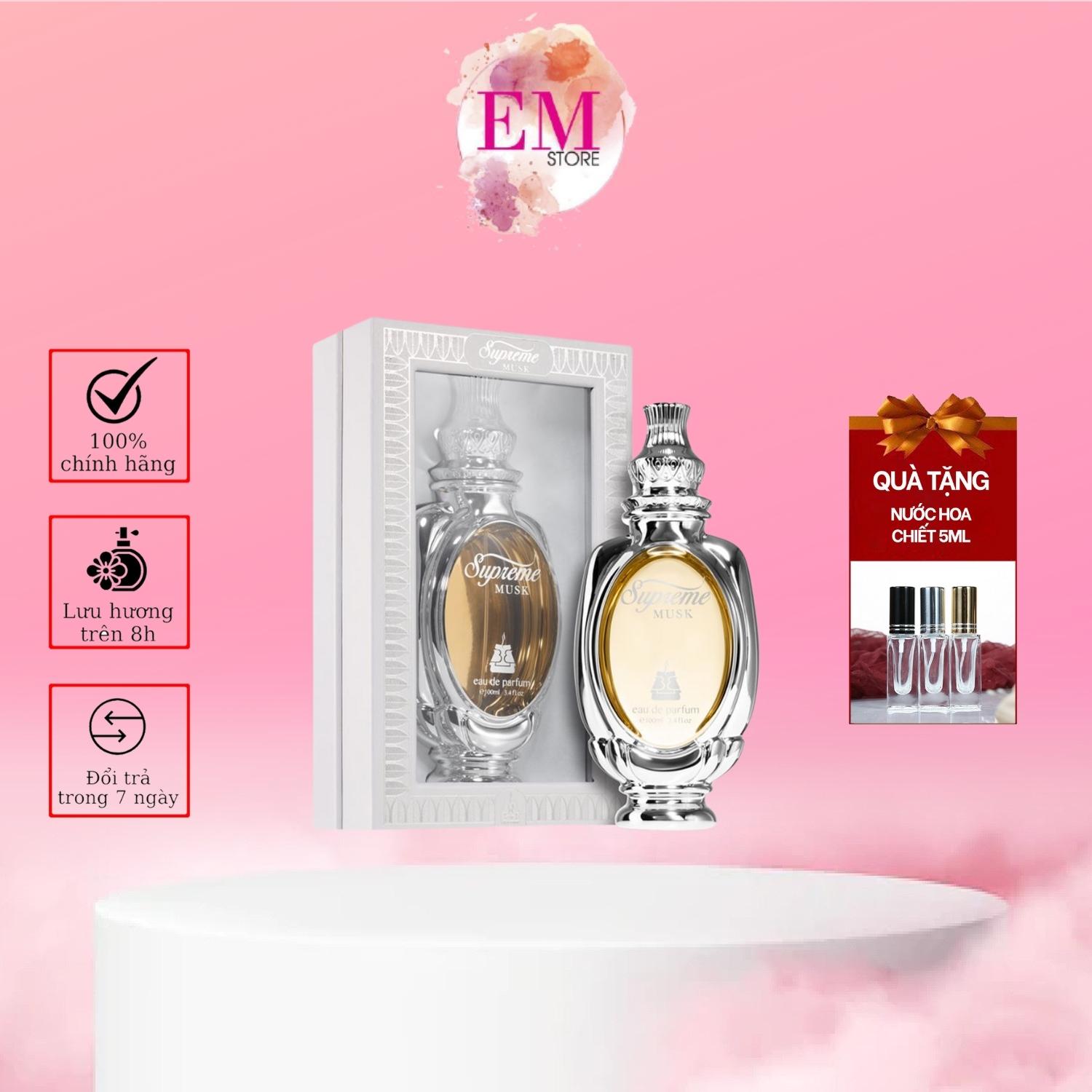 Tinh dầu Nước hoa Dubai Supreme Musk EDP dành cho nữ mùi hương nhẹ nhàng thanh mát tươi trẻ