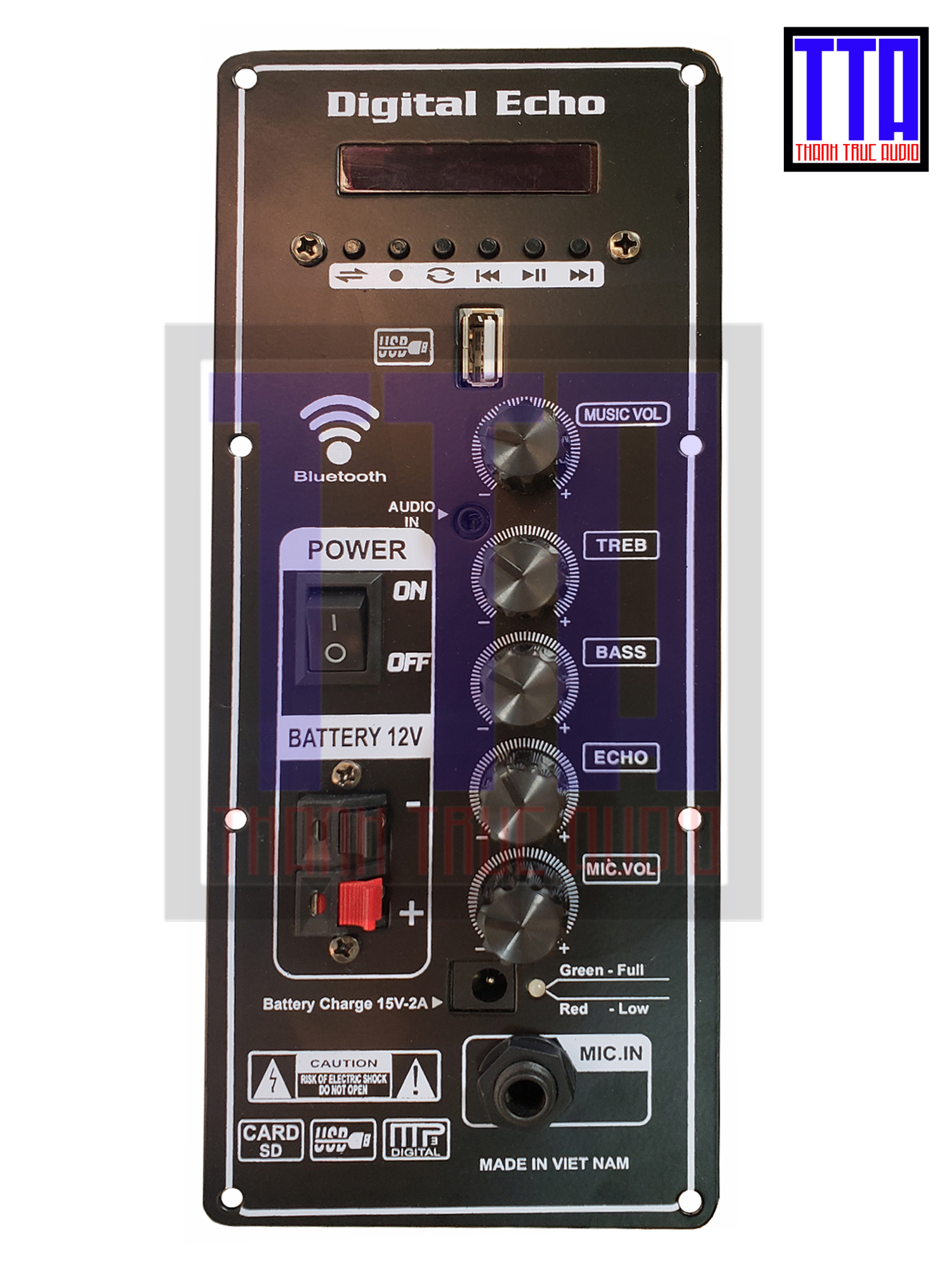 [HCM]Mạch âm thanh bluetooth - bo mạch loa kéo 2 tấc đơn mini 2TD