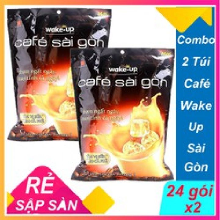 Combo 10 túi Cà phê sữa hòa tan Wake-up sài gòn
