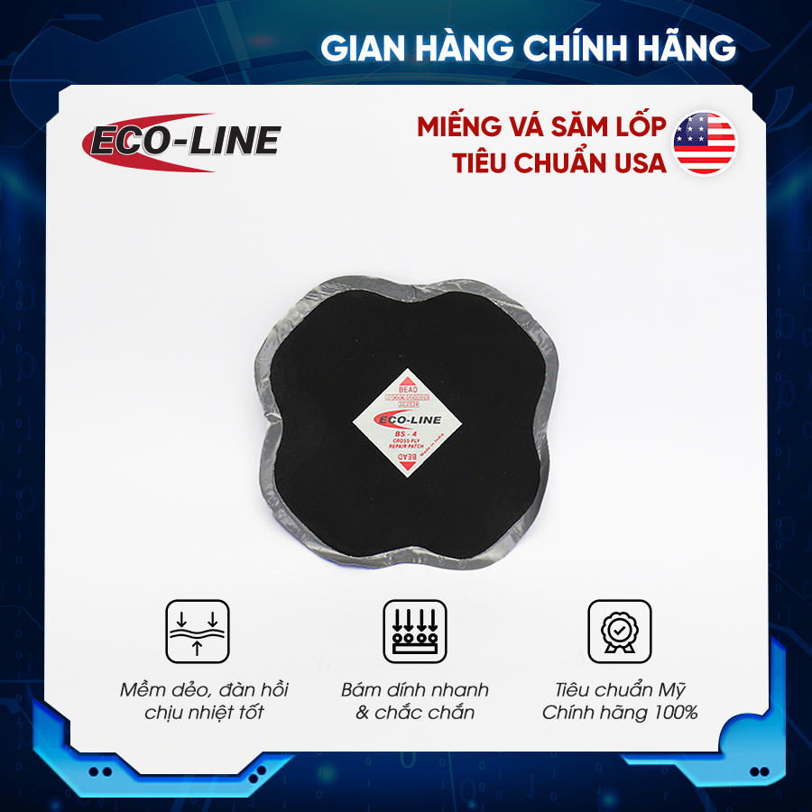 Hộp 10 miếng vá lốp bias - ecoline bs4 tiêu chuẩn mỹ