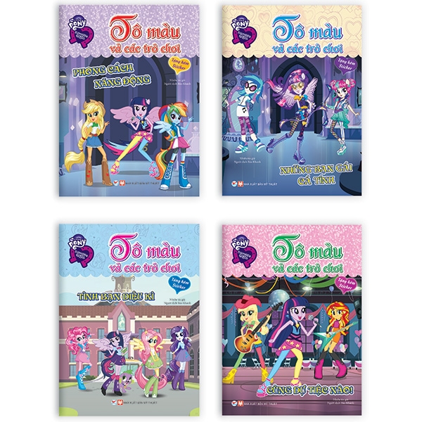 Fahasa - Bộ Sách My Little Pony - Tô Màu Và Các Trò Chơi (Bộ 4 Cuốn)