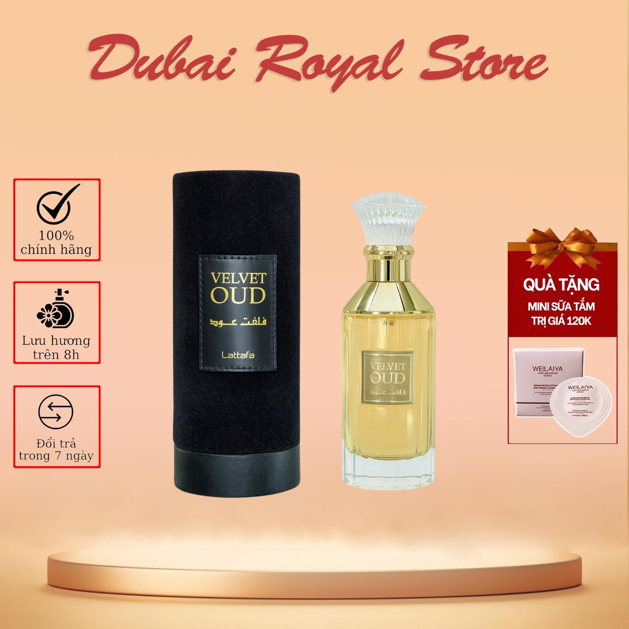 Nước hoa Dubai Velvet Oud dành cho nam và nữ mùi hương cá tính nồng nàn 100ml