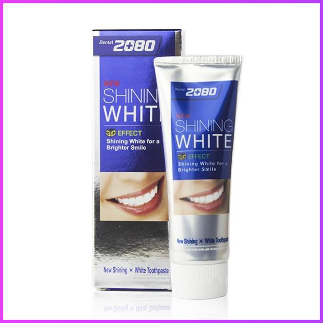 Kem đánh răng siêu trắng tẩy sạch vết ố trên răng 2080 Shining White 3D