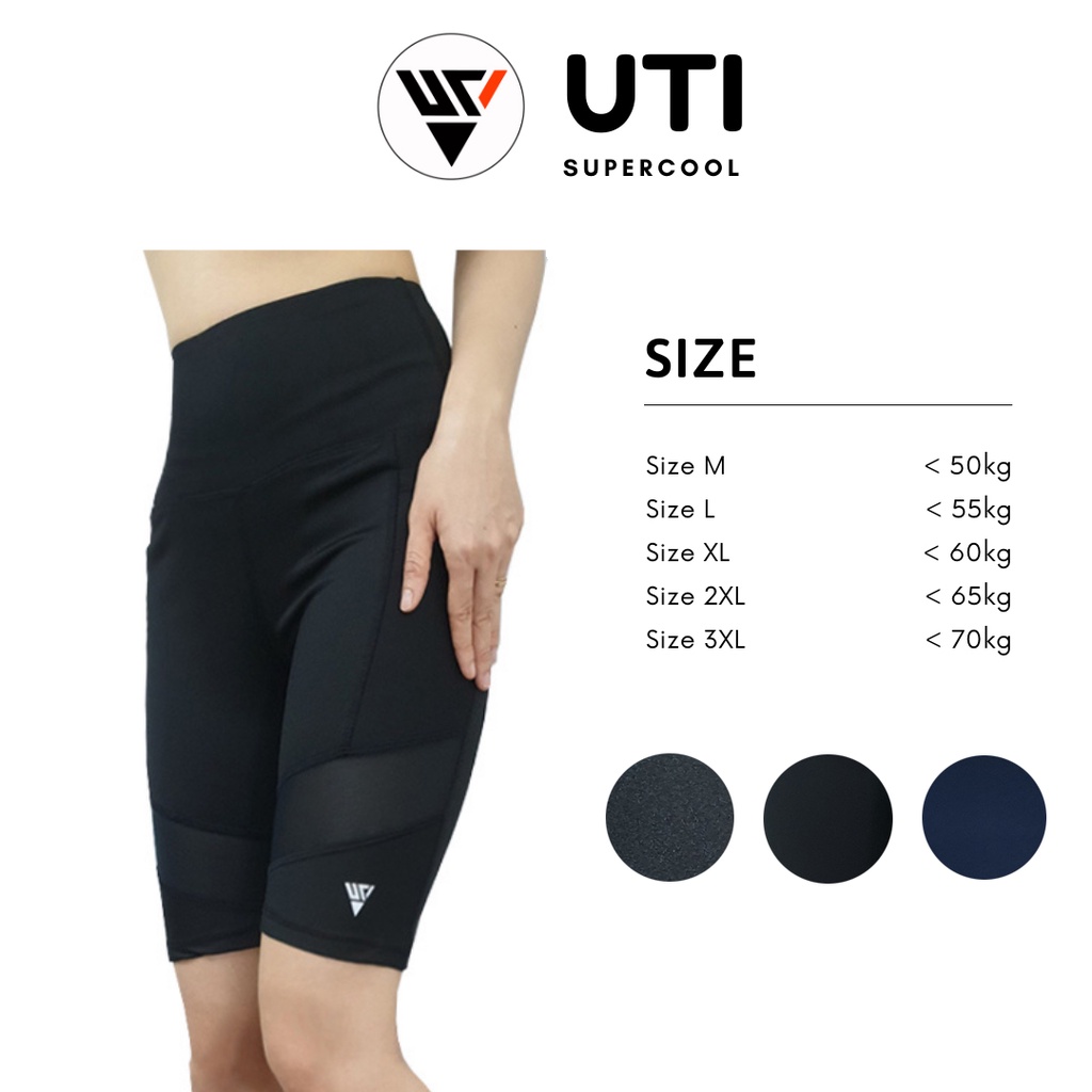 Quần ngố tập gym nữ phối lưới - quần legging lửng