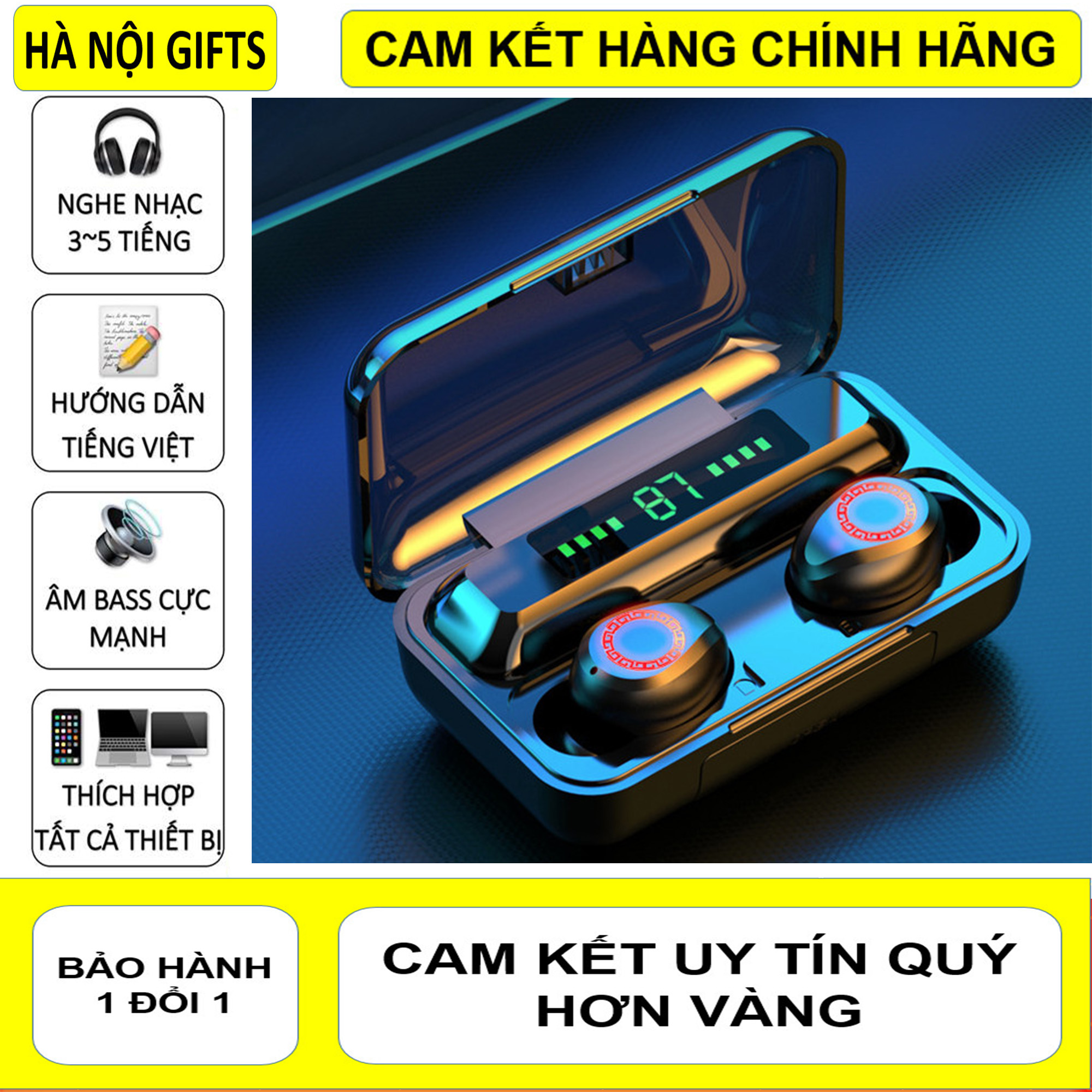 Tai Nghe Bluetooth Amoi F9 Pro Max 2020 Âm Thanh HiFi, Siêu Bass, Siêu Trầm (Giá Cực Sốc)