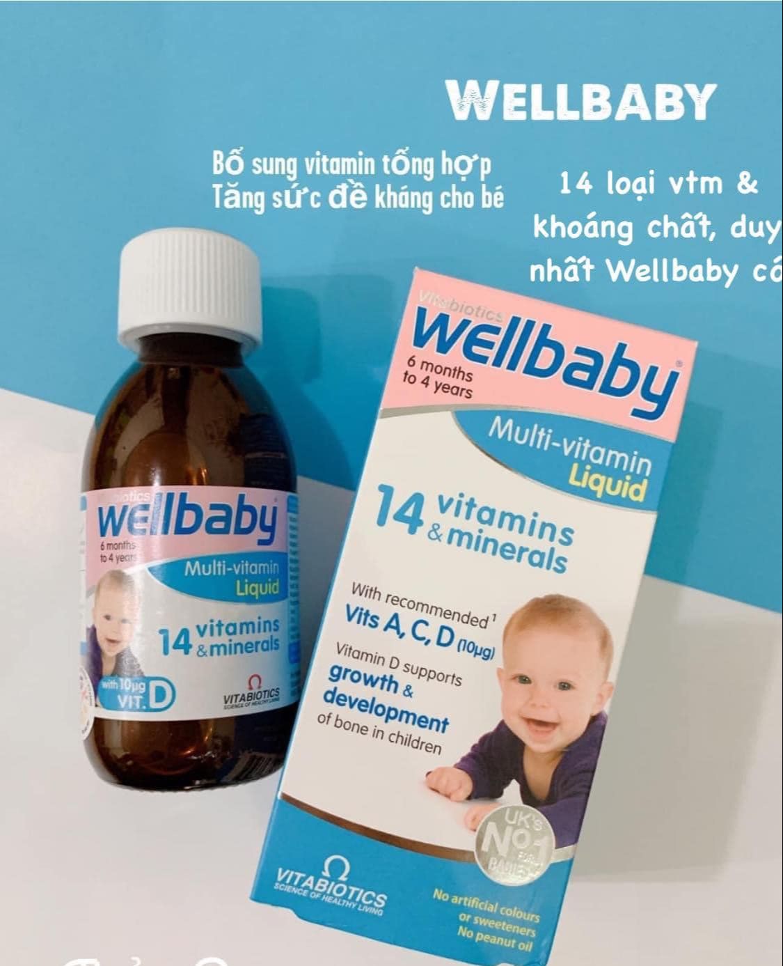 Vitamin Well Baby  giúp ăn ngon, tăng đề kháng cho bé từ 6 tháng- 4 tuổi[ Date mới]