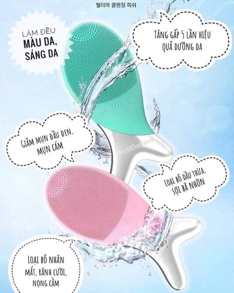 Máy rửa mặt con cá Wellderma Cleansing Fish Hàn Quốc [ CHÍNH HÃNG ]