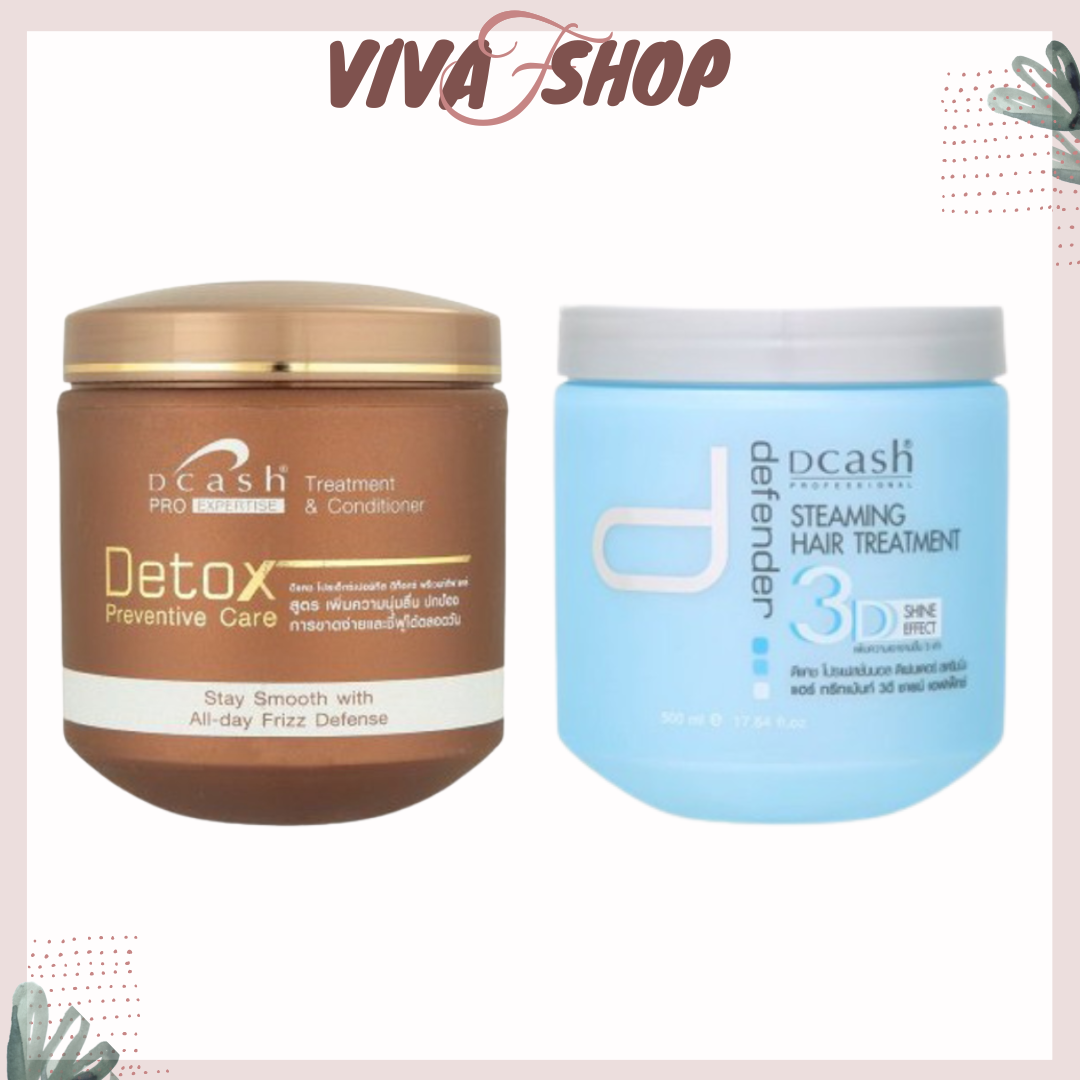 Dầu ủ tóc DCASH Defender Steaming Hair Treatment 3D Shine Effect 500ml| Detox Preventive Care Treatment & Conditioner