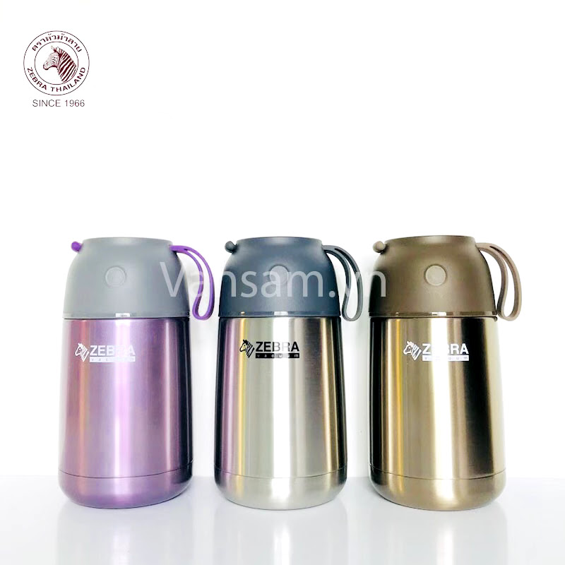 Bình ủ cháo giữ nhiệt zebra thái lan 650ml-inox 304- 123006